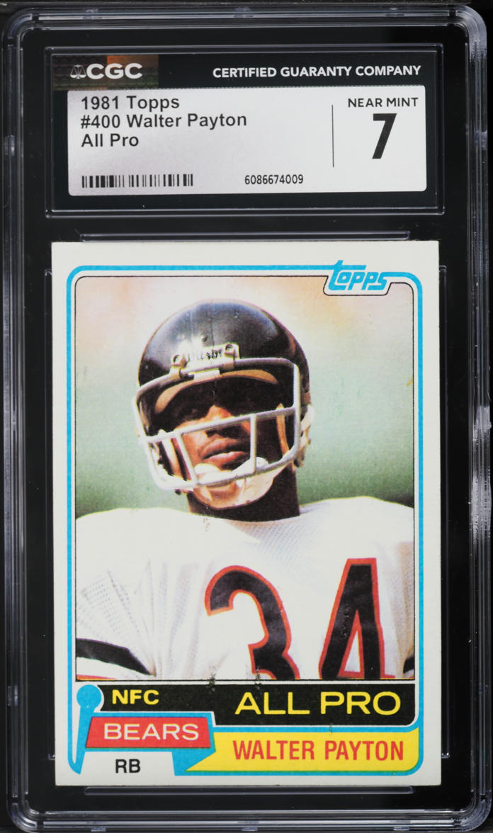 1981 Topps Football Walter Payton ALL PRO #400 CGC 7 NRMT