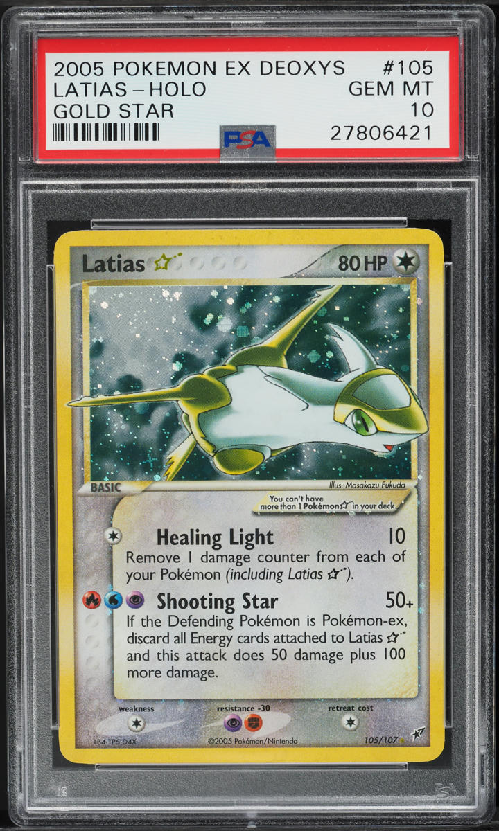 2005 Pokemon EX Deoxys Holo Latias Gold Star #105 PSA 10 GEM MINT