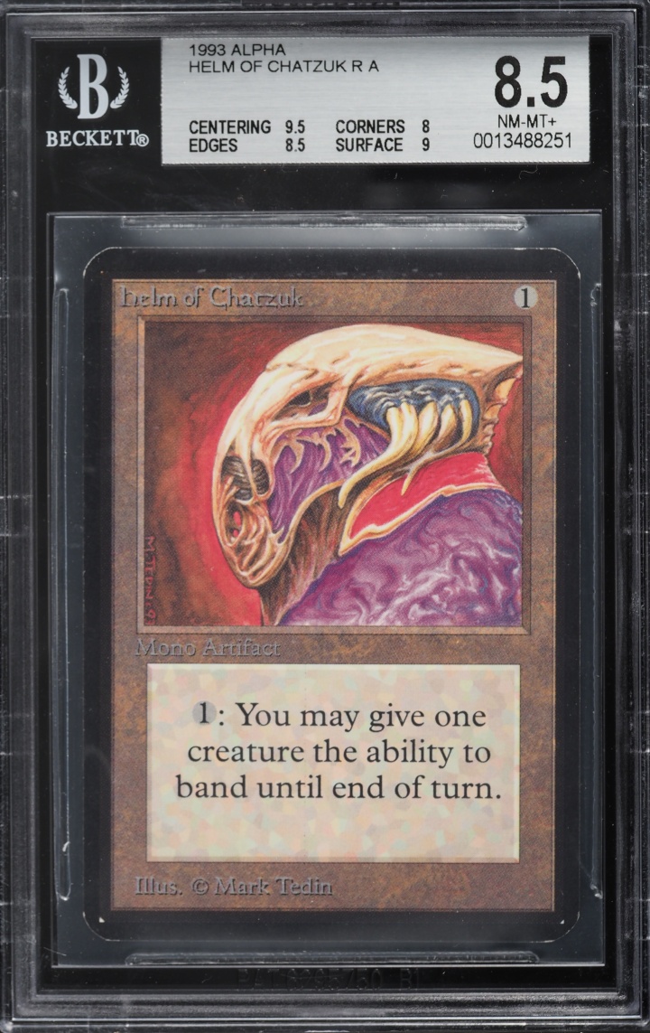 1993 Magic The Gathering MTG Alpha Helm Of Chatzuk BGS 8.5 NM-MT+