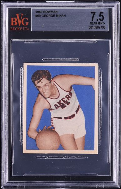 1948 Bowman Basketball George Mikan ROOKIE #69 BVG 7.5 NRMT+