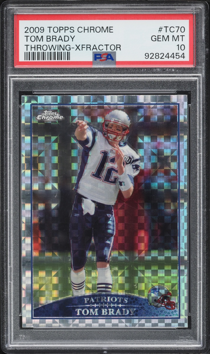 2009 Topps Chrome Throwing Xfractor Tom Brady #TC70 PSA 10 GEM MINT