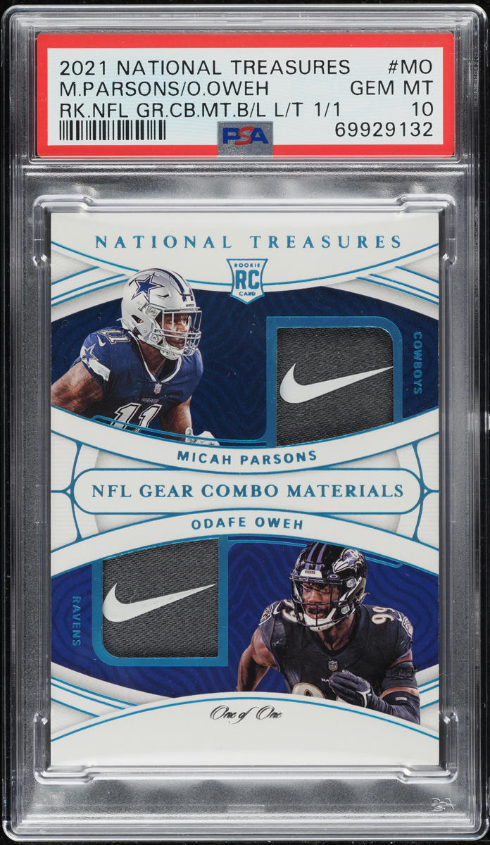 2021 Panini Mosaic Reactive Orange Micah Parsons ROOKIE #362 PSA 9