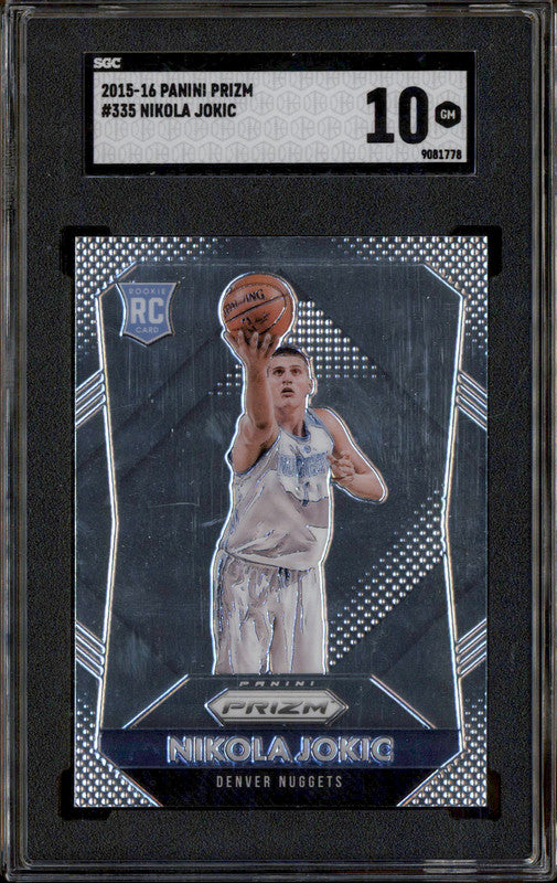 2015 Panini Prizm #335 Nikola Jokic RC Rookie SGC 10 - Main Image