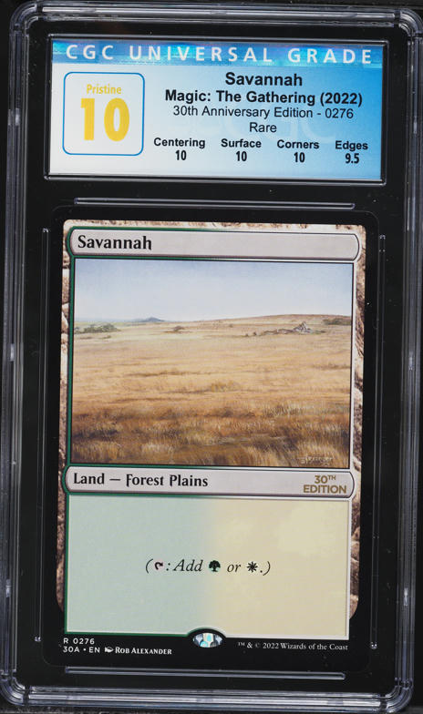 1994 Magic The Gathering MTG Revised Dual Land Savannah CGC 10 GEM
