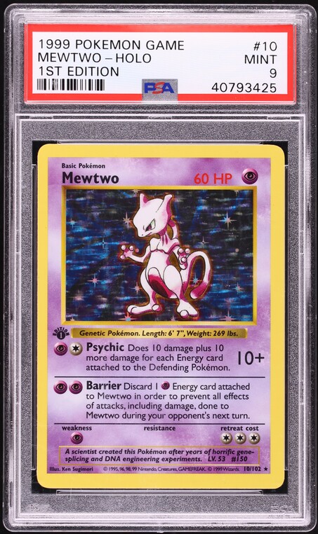 2005 Pokemon Japanese Carddass Advanced Generation Zukan Mewtwo