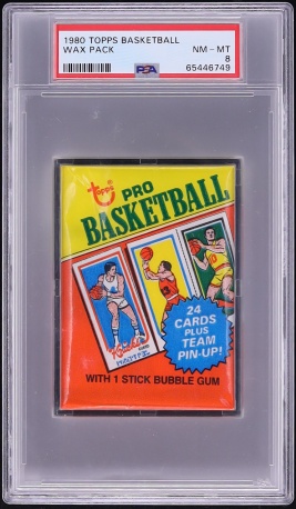 1980 Topps Basketball Wax Pack PSA 8 NM-MT