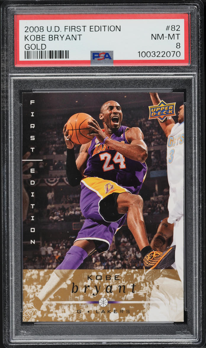 2008 Upper Deck First Edition Gold Kobe Bryant #82 PSA 8 NM-MT
