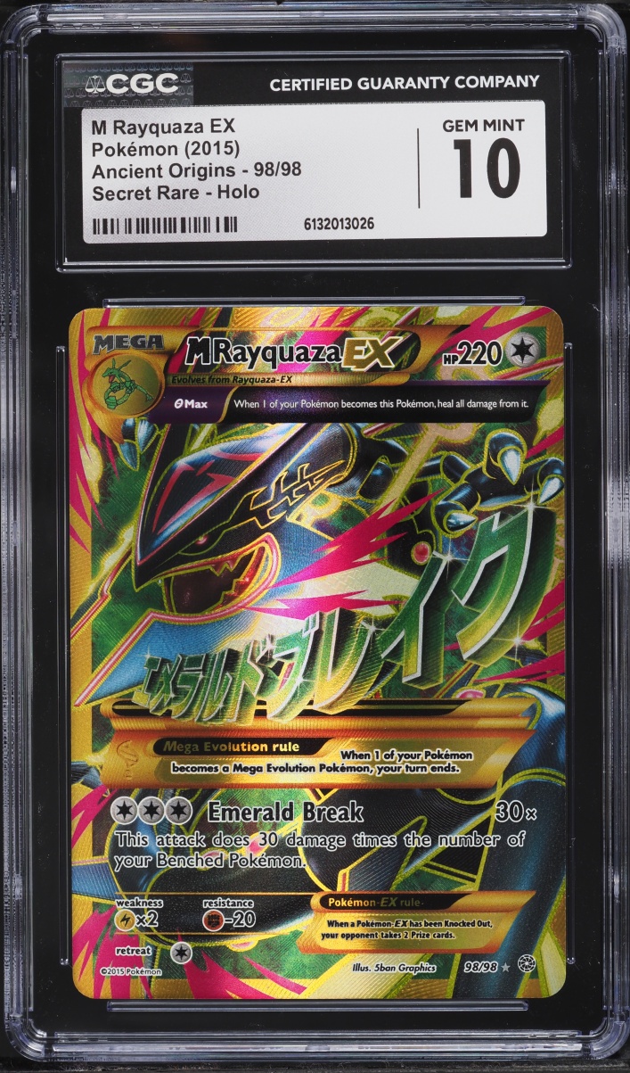 2015 Pokemon XY Ancient Origins Full Art M Rayquaza EX #98 CGC 10 GEM MINT