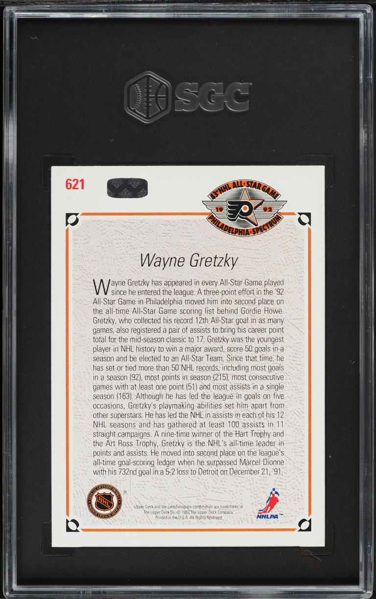 1991 Upper Deck All-Star Wayne Gretzky #621 SGC 10 GEM MINT