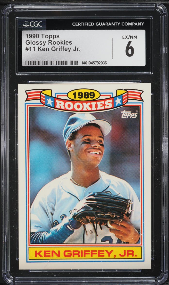 1990 Topps Glossy Rookies Ken Griffey Jr. #11 CGC 6 EXMT