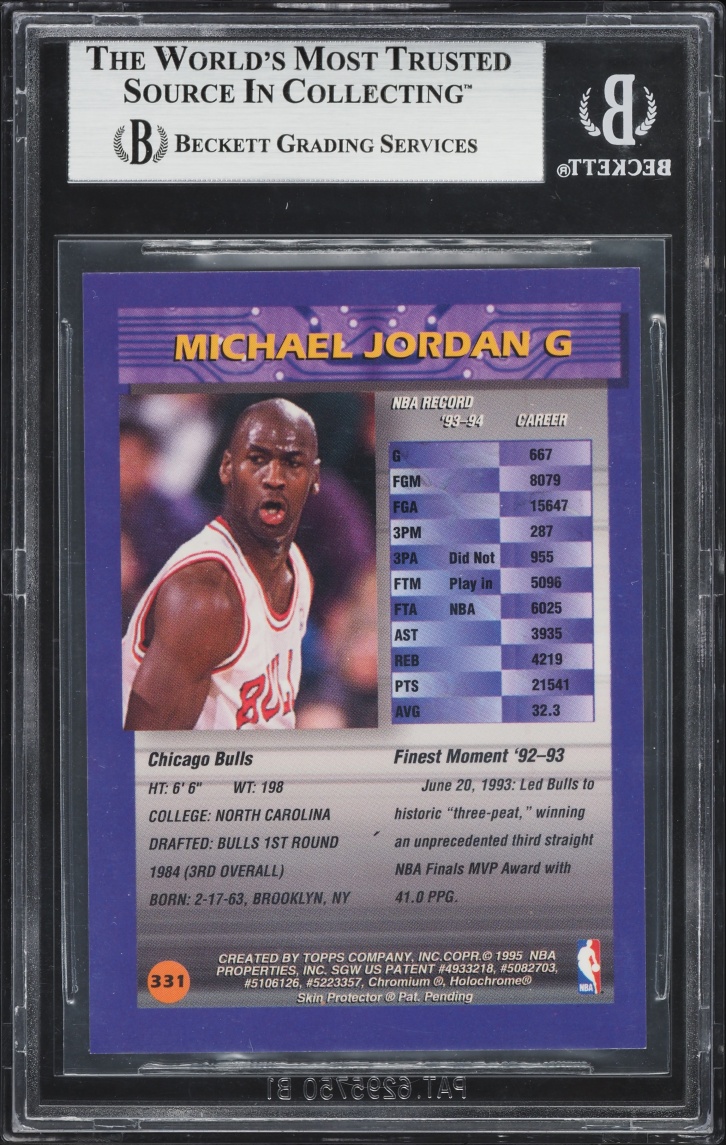 1994 Finest Refractor Michael Jordan #331 BGS 8.5 NM-MT+