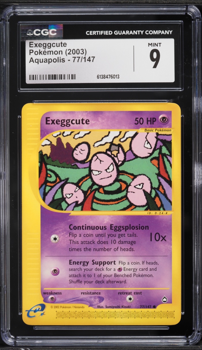 2003 Pokemon Aquapolis Exeggcute #77 CGC 9 MINT