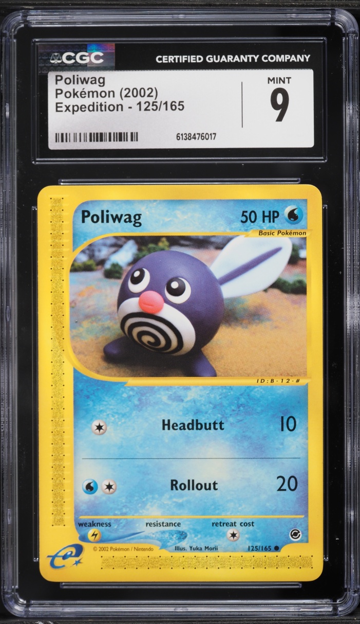 2002 Pokemon Expedition Poliwag #125 CGC 9 MINT