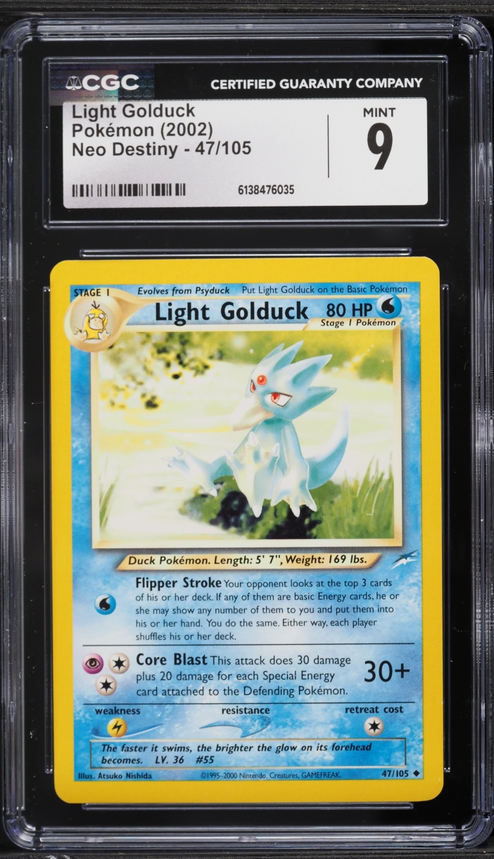 2002 Pokemon Neo Destiny Light Golduck #47 CGC 9 MINT