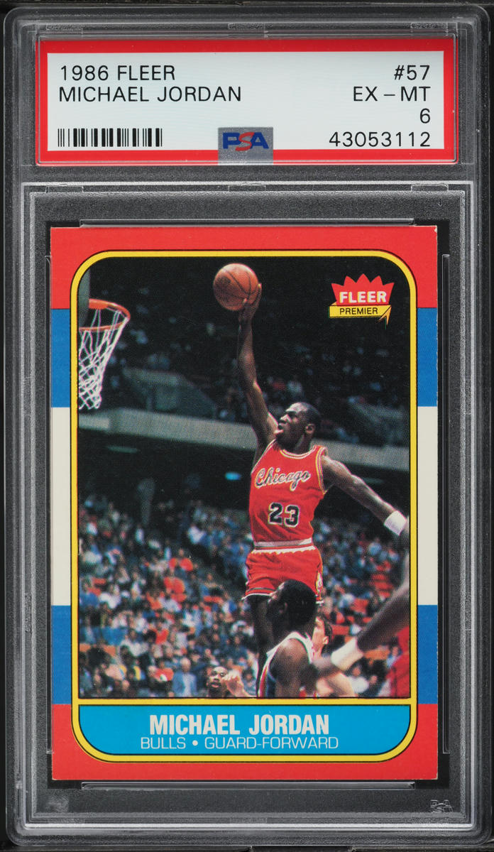 1986 Fleer Basketball Michael Jordan ROOKIE #57 PSA 6 EXMT on Fanatics ...