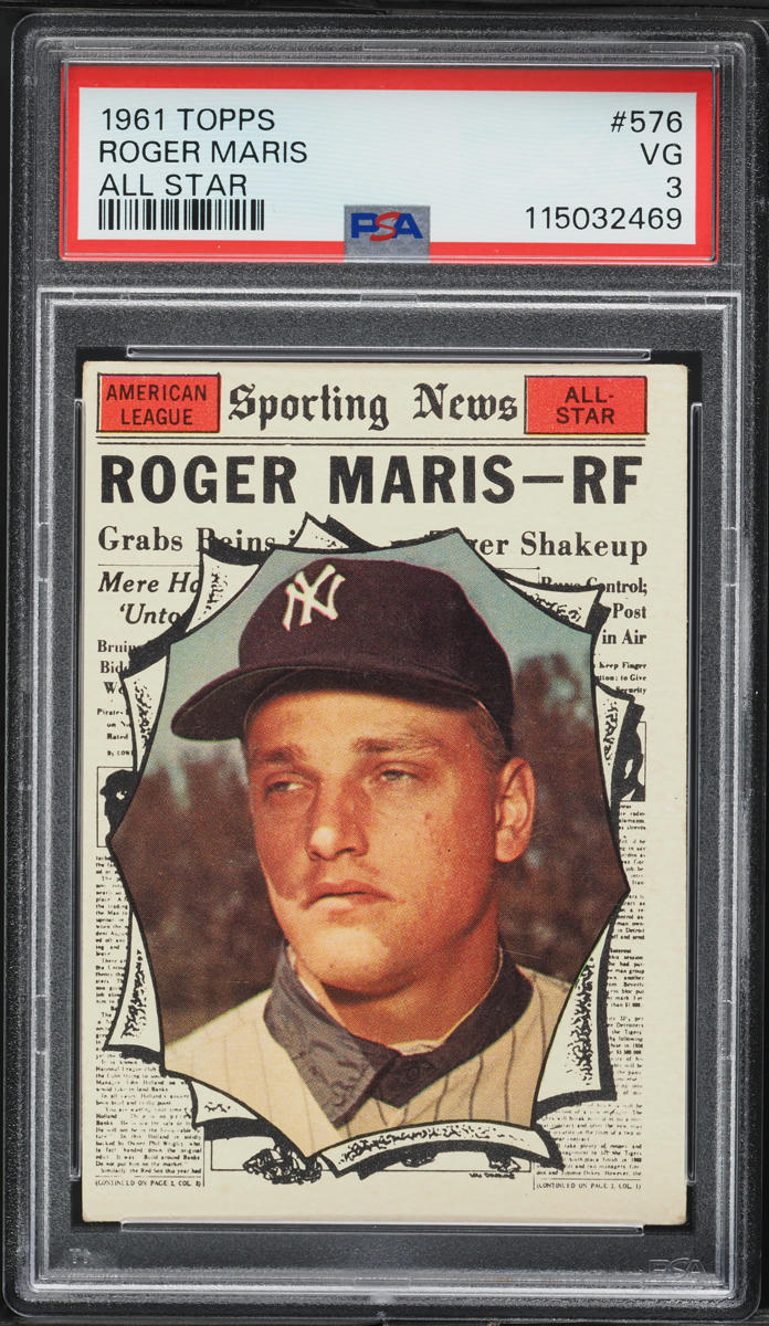 1961 Topps Roger Maris ALL-STAR #576 PSA 3 VG