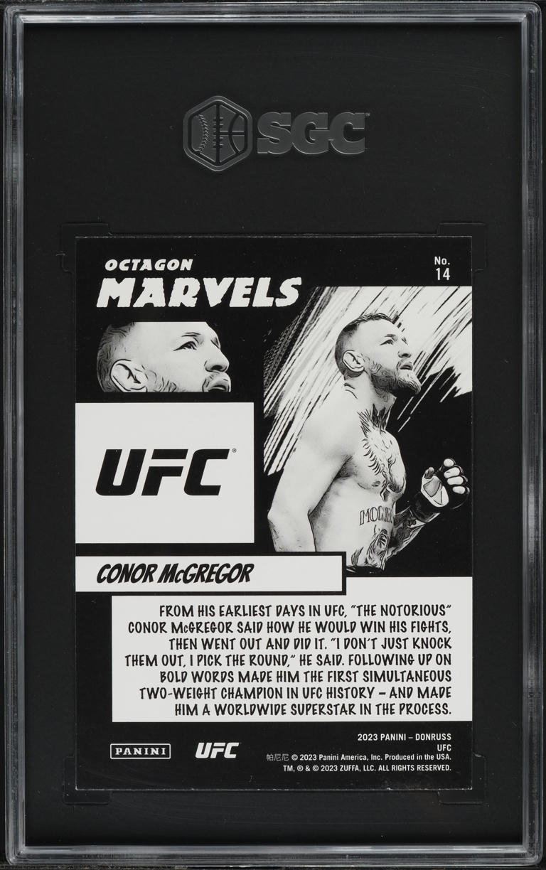 2023 Donruss UFC Octagon Marvels Conor Mcgregor #14 SGC 9 MINT