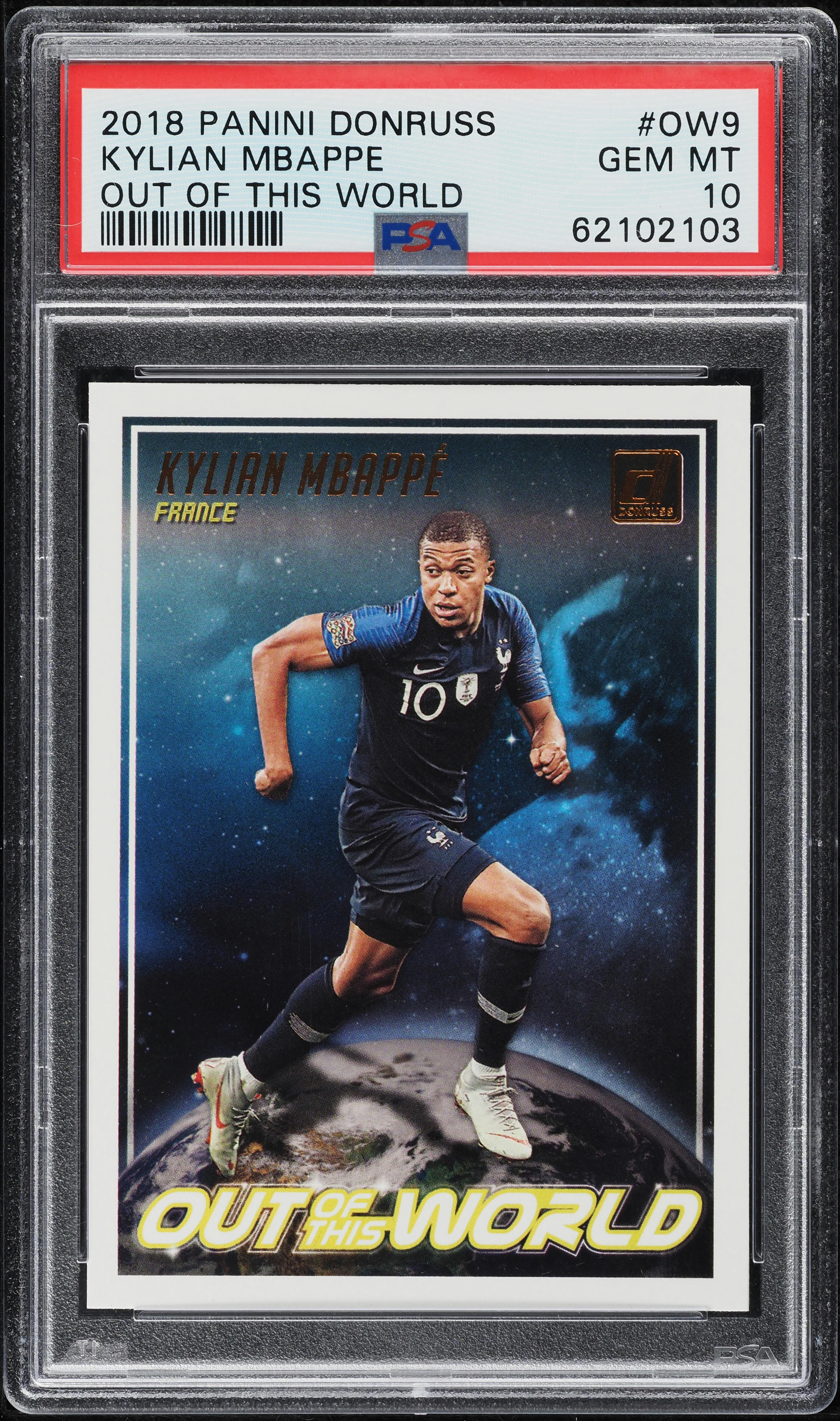 2018 Panini Prizm World Cup Cyrillic Text Kylian Mbappe SSP ROOKIE