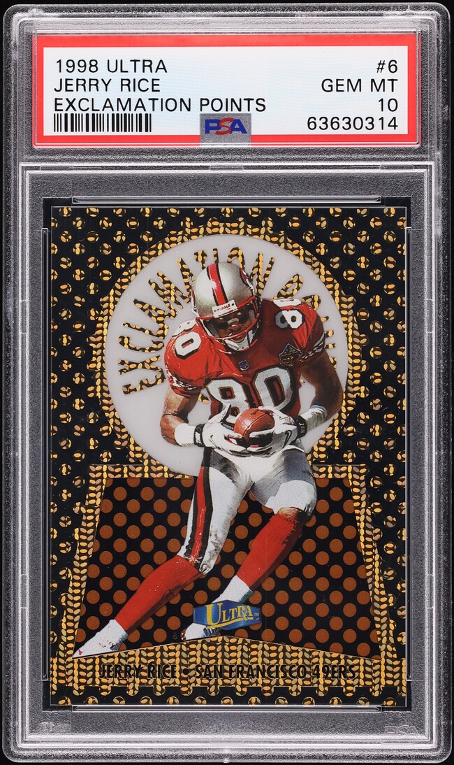 1998 Ultra Exclamation Points Jerry Rice #6 PSA 10 GEM MINT on Fanatics ...