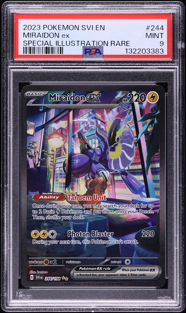 2023 Pokemon Scarlet & Violet SIR Miraidon ex #244 PSA 9 MINT
