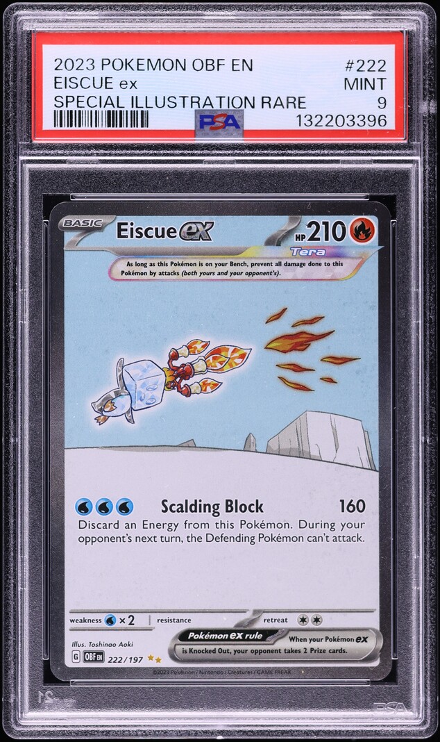 2023 Pokemon Scarlet & Violet Obsidian Flames SIR Eiscue ex #222 PSA 9 MINT