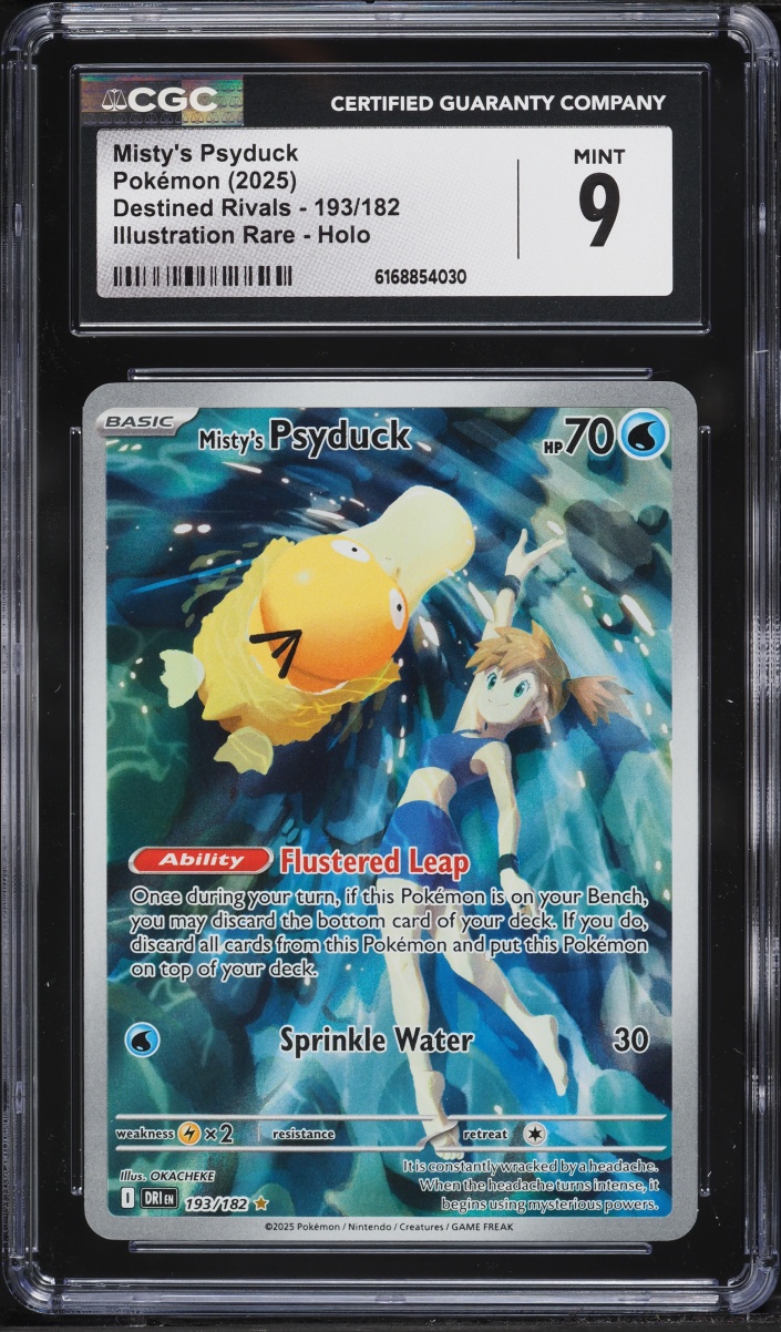 2025 Pokemon Scarlet & Violet Destined Rivals IR Misty's Psyduck #193 CGC 9 MINT