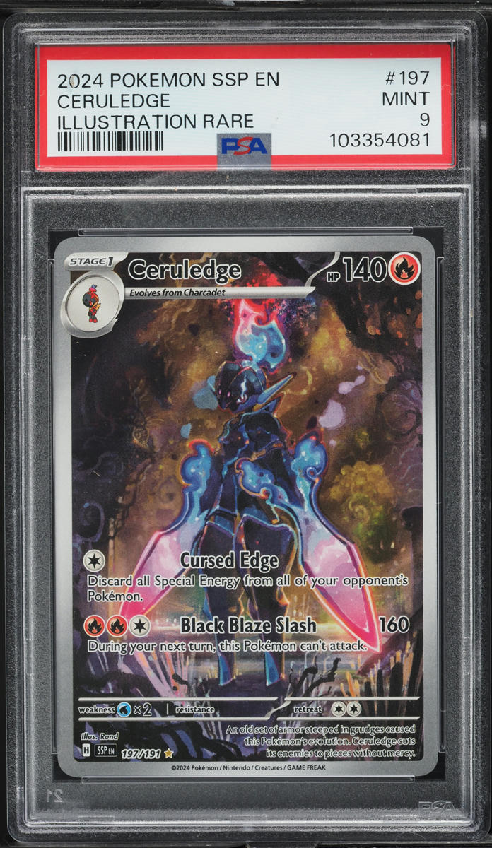 2024 Pokemon Scarlet & Violet Surging Sparks IR Ceruledge #197 PSA 9 MINT