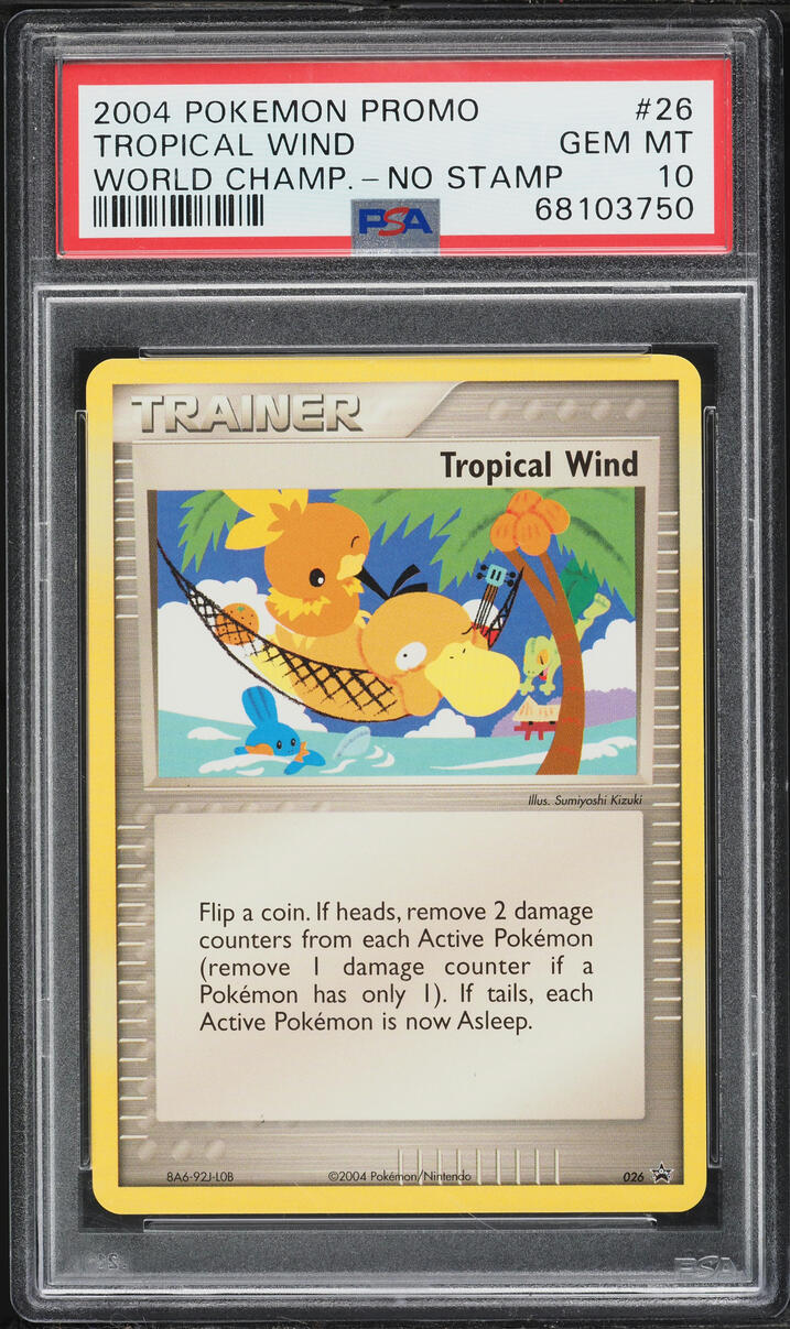 2004 Pokemon World Championships Promo No Stamp Tropical Wind #26 PSA 10 GEM MINT