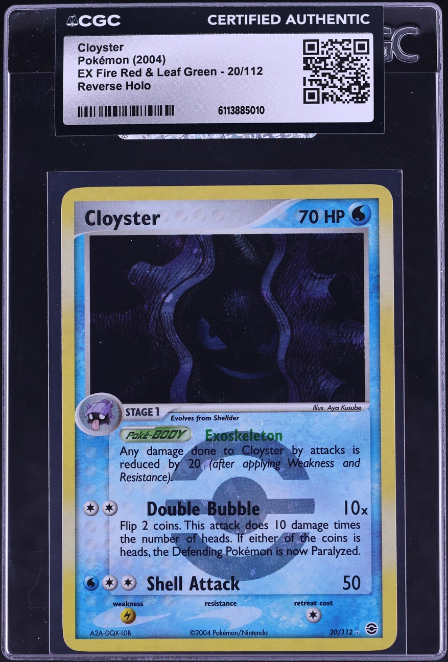 2004 Pokemon EX Fire Red & Leaf Green Reverse Holo Cloyster #20 CGC AUTH