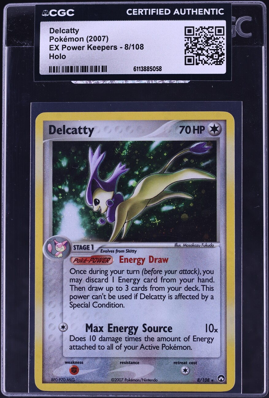 2007 Pokemon EX Power Keepers Holo Delcatty #8 CGC AUTH