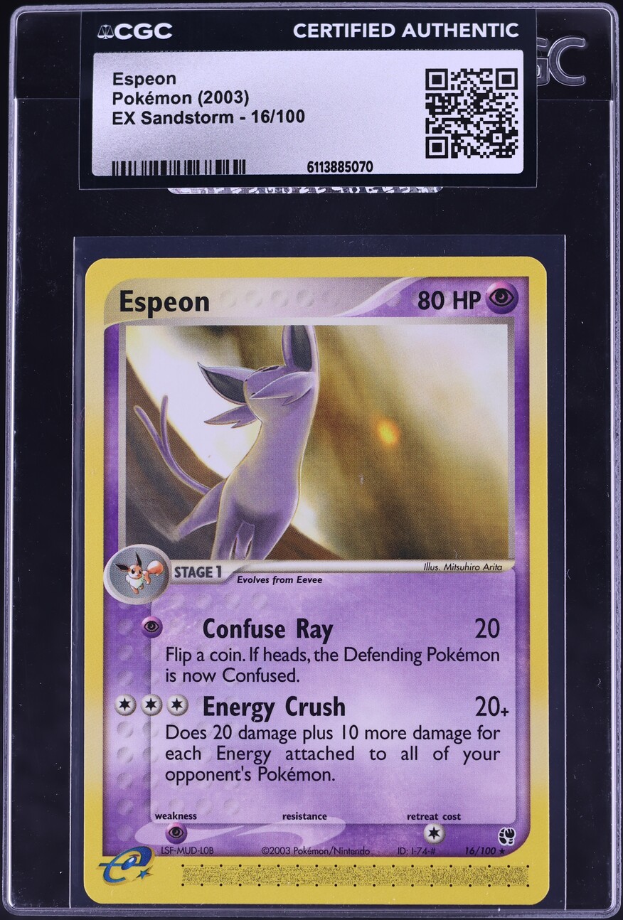 2003 Pokemon EX Sandstorm Espeon #16 CGC AUTH