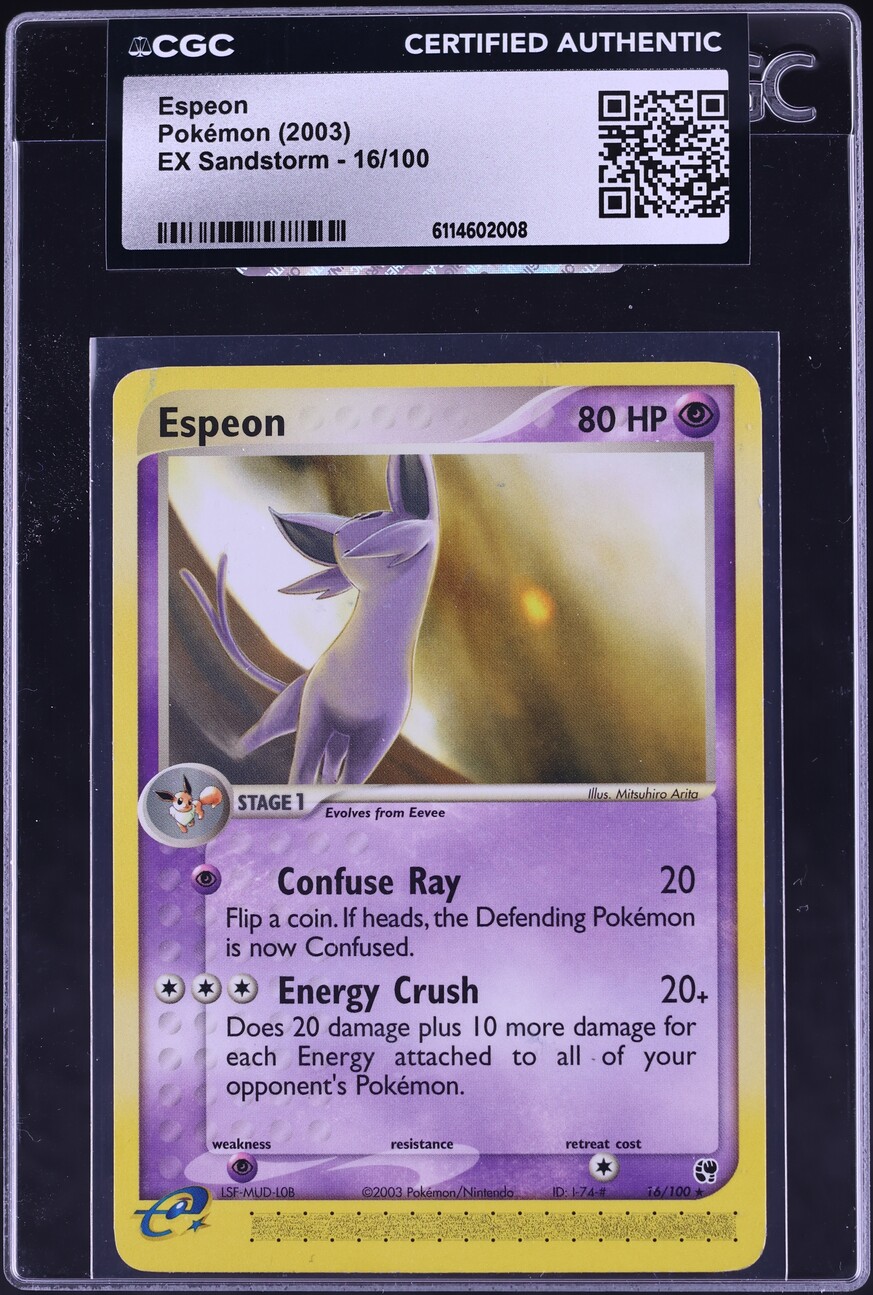 2003 Pokemon EX Sandstorm Espeon #16 CGC AUTH