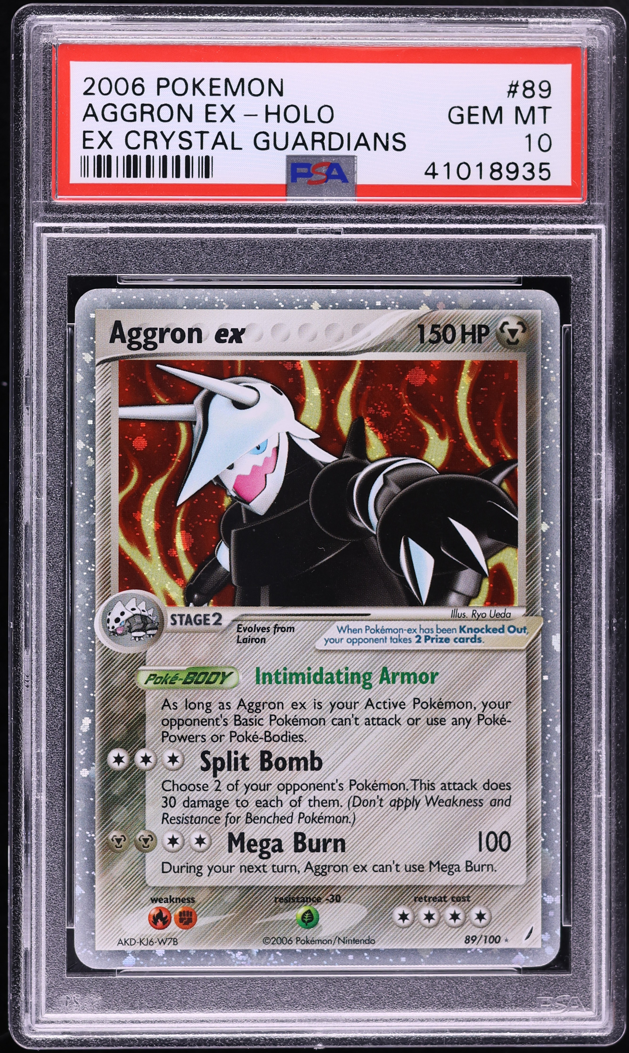 2006 Pokemon EX Crystal Guardians Holo Aggron EX #89 PSA 10 GEM MINT