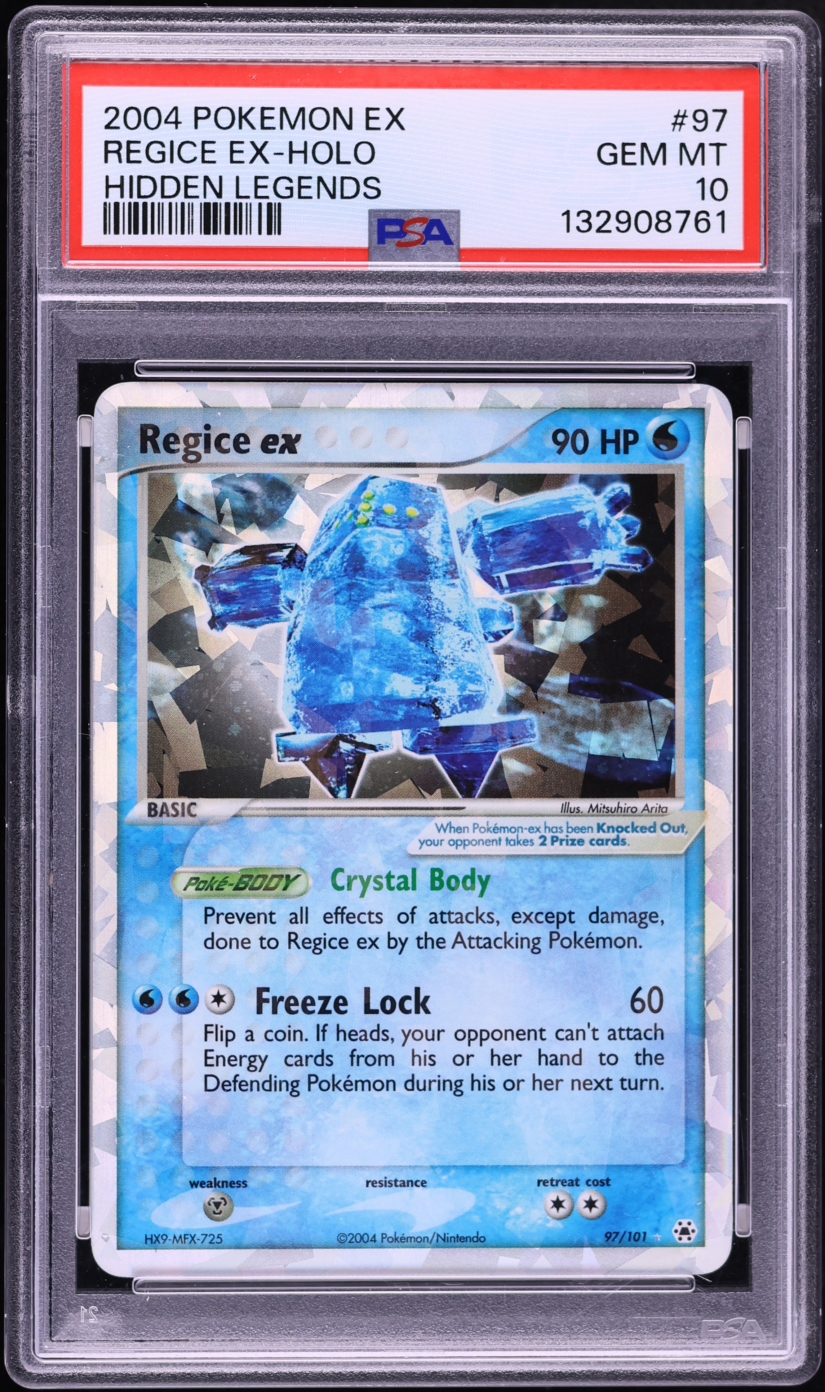 2004 Pokemon EX Hidden Legends Holo Regice EX #97 PSA 10 GEM MINT