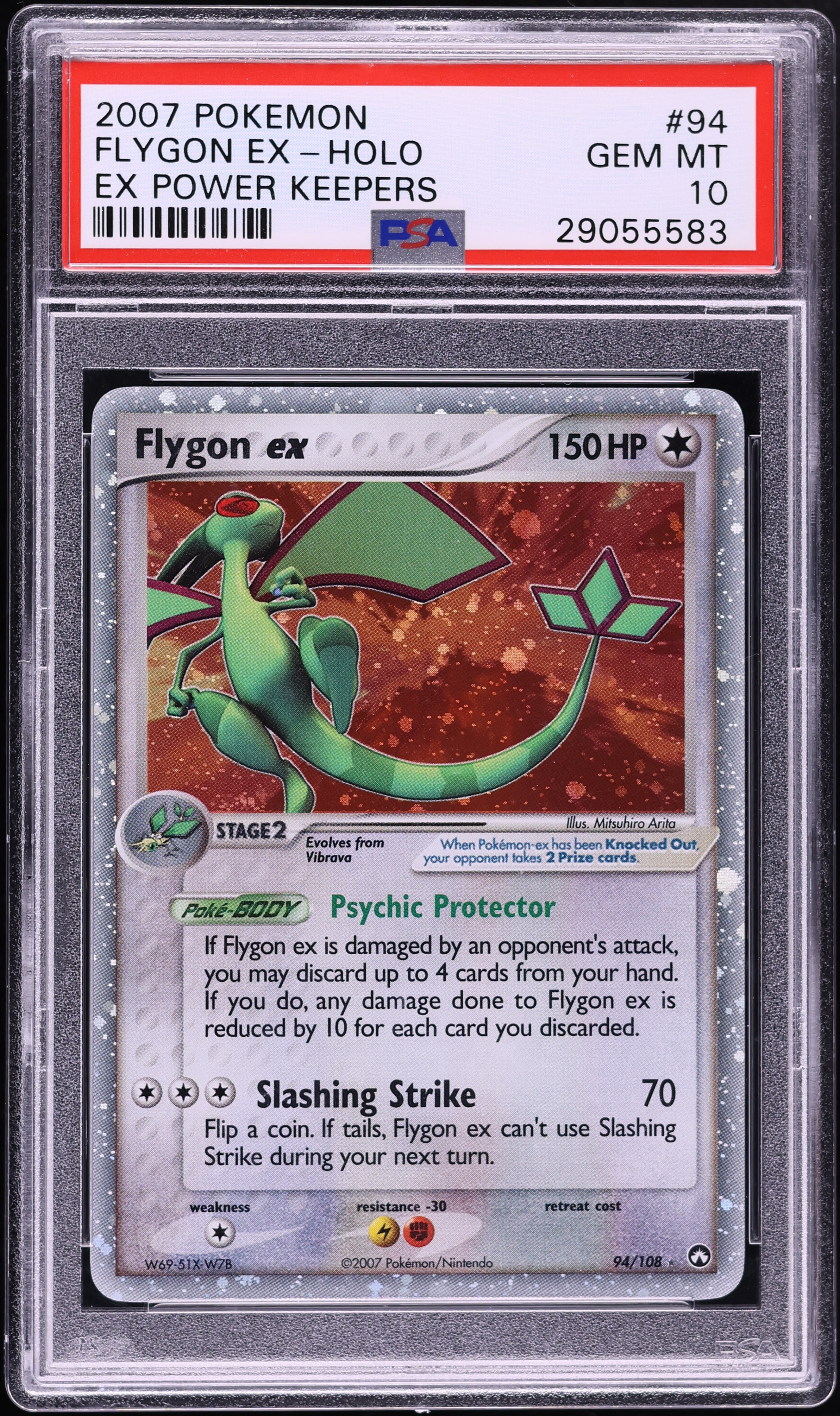 2007 Pokemon EX Power Keepers Holo Flygon EX #94 PSA 10 GEM MINT