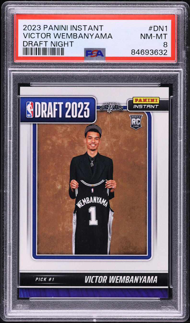 2023 Panini Instant Draft Night Victor Wembanyama ROOKIE #DN-1 PSA 8 NM-MT