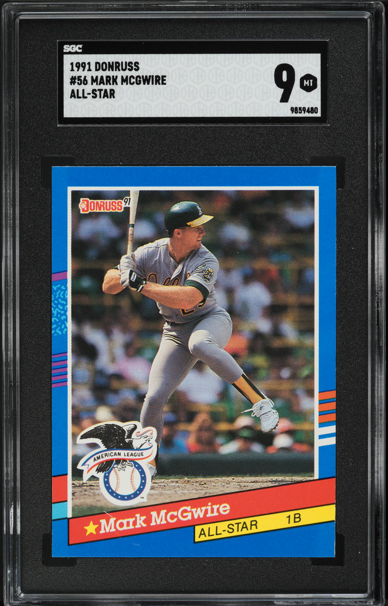 1991 Donruss Mark McGwire #56 SGC 9 MINT