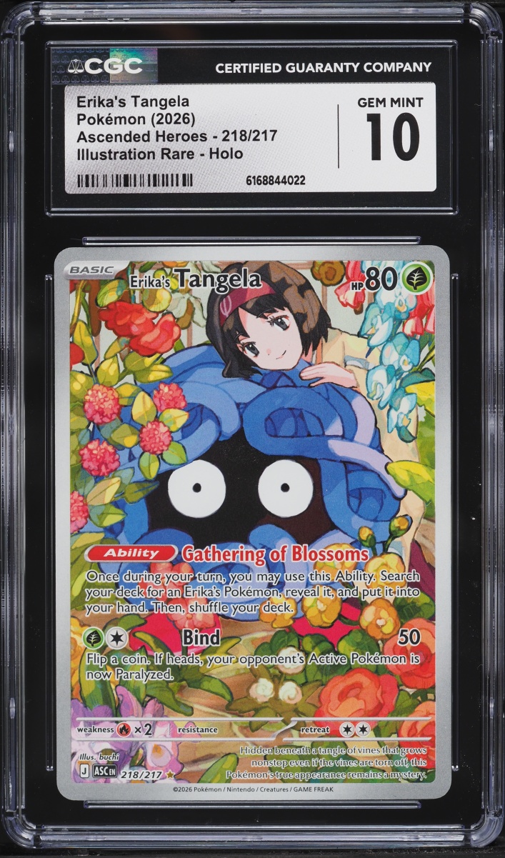 2026 Pokemon Mega Evolution Ascended Heroes IR Erika's Tangela #218 CGC 10 GEM MINT