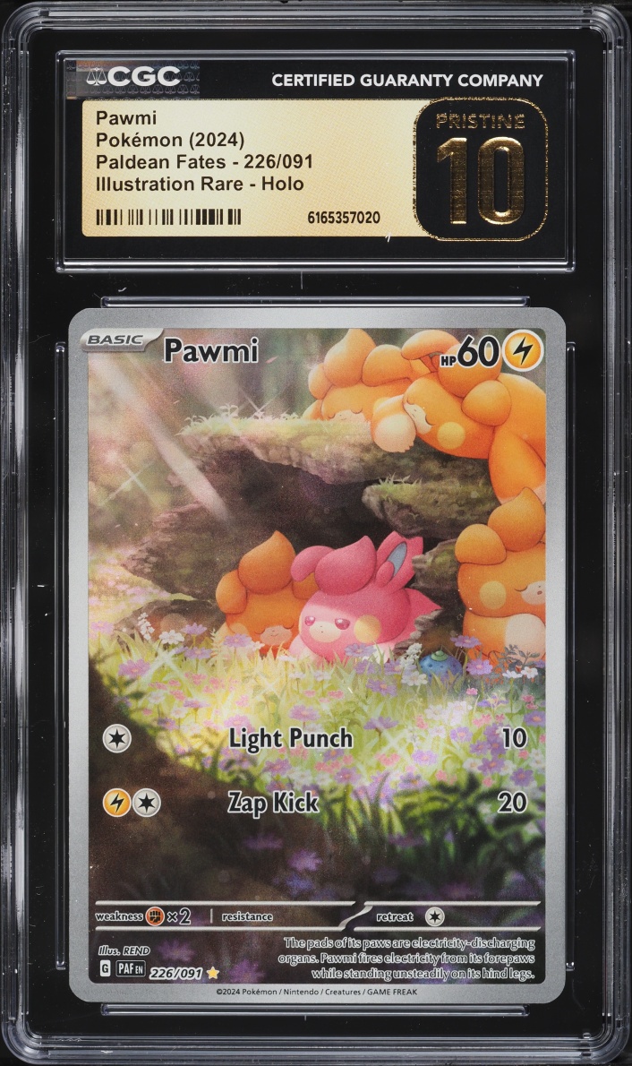 2024 Pokemon Scarlet & Violet Paldean Fates IR Pawmi #226 CGC 10 PRISTINE