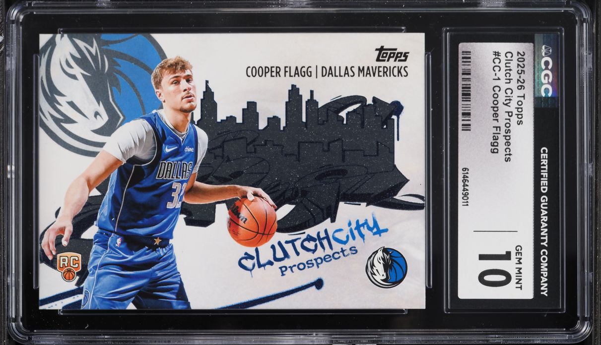 2025 Topps Clutch City Prospects Cooper Flagg ROOKIE #CC-1 CGC 10 GEM MINT