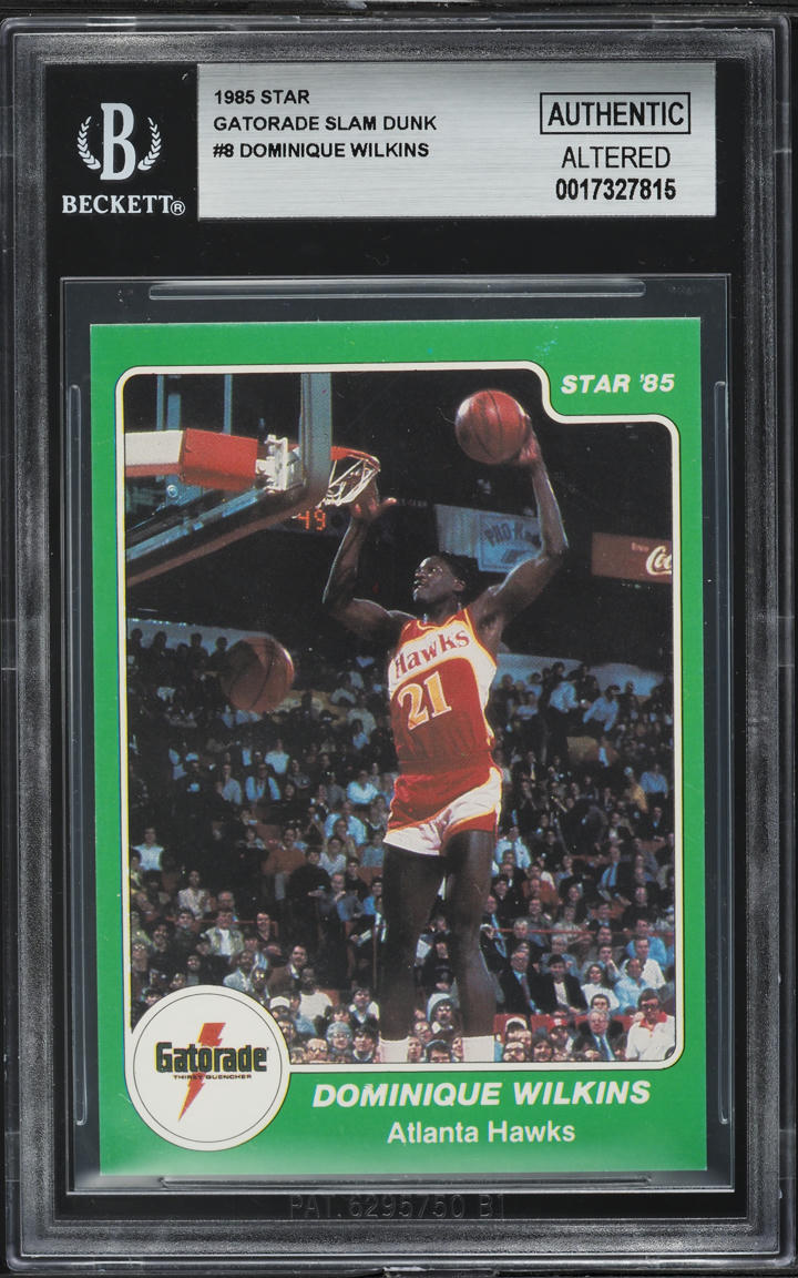 1985 Star Gatorade Slam Dunk Dominique Wilkins ROOKIE #8 BGS AUTH