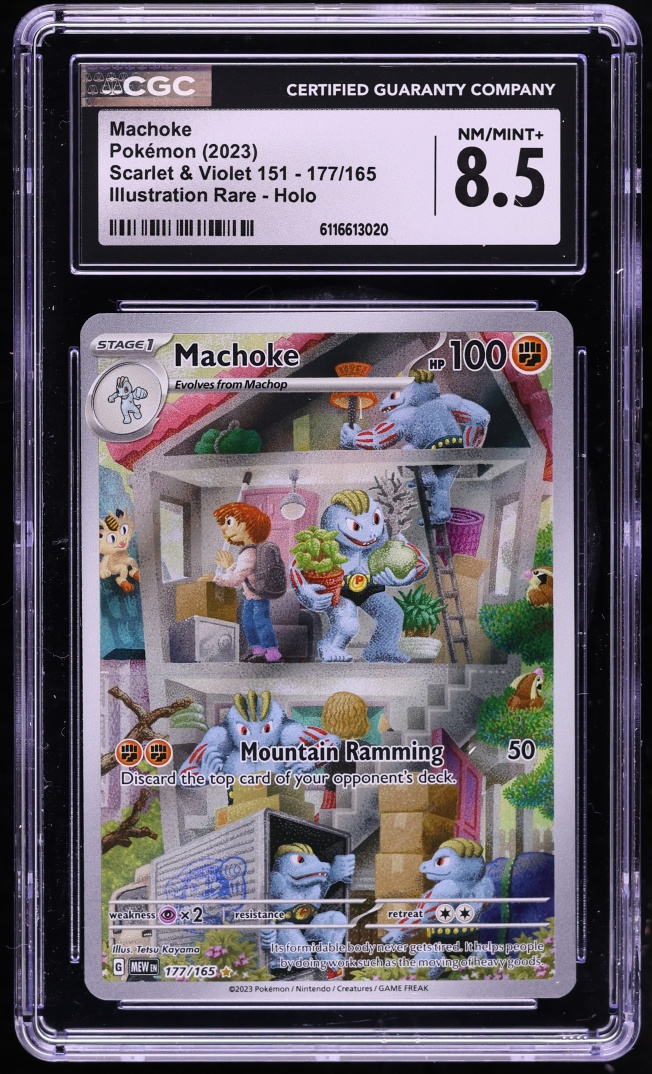 2023 Pokemon Scarlet & Violet 151 IR Machoke #177 CGC 8.5 NM-MT+