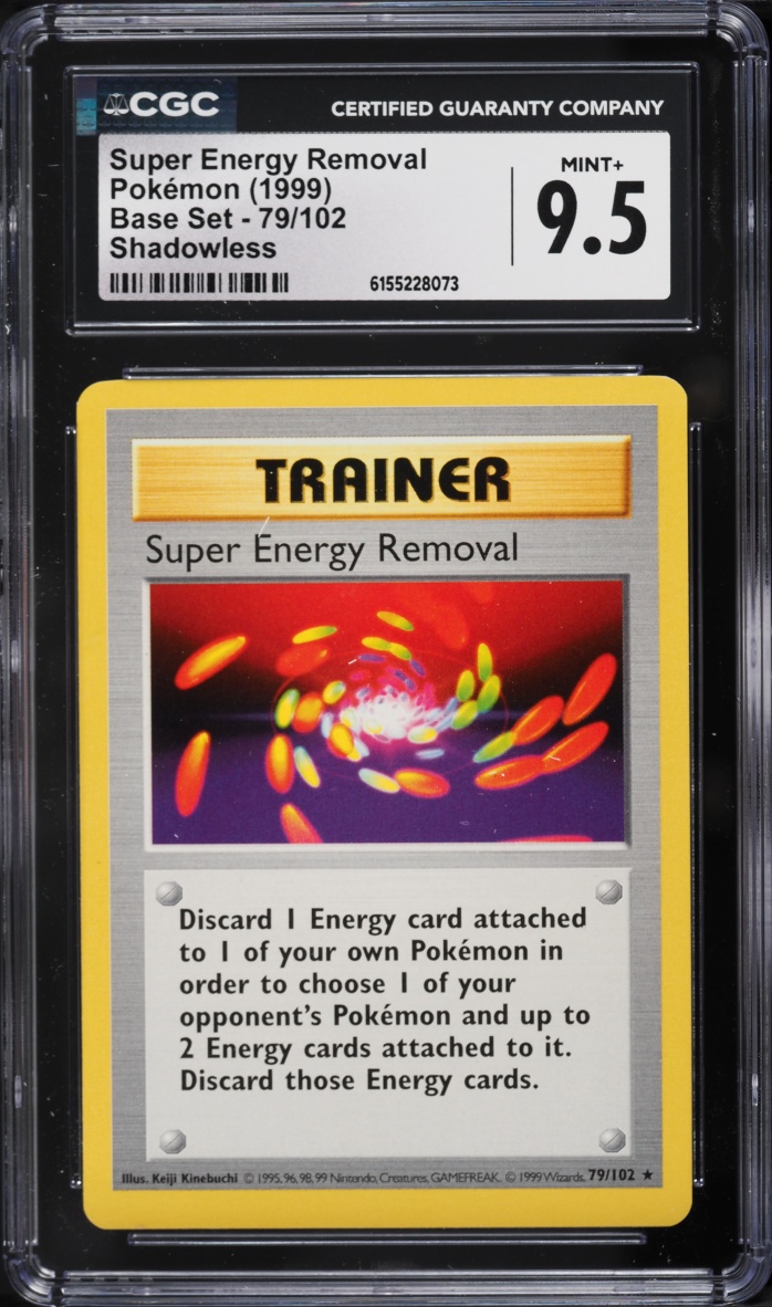 1999 Pokemon Base Set Shadowless Super Energy Removal #79 CGC 9.5 MINT+