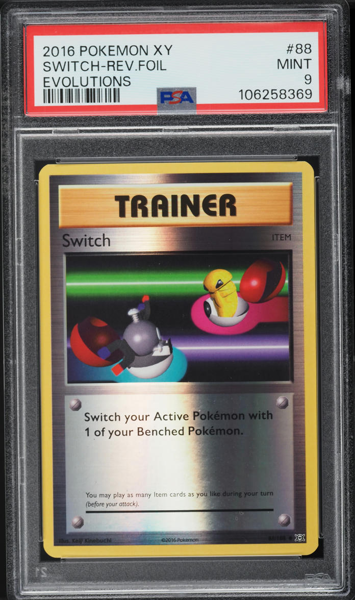 2016 Pokemon XY Evolutions Reverse Holo Switch #88 PSA 9 MINT