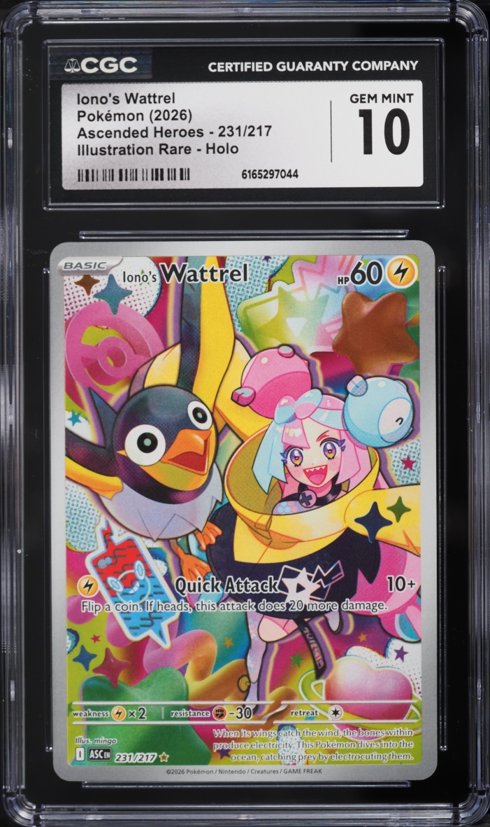 2026 Pokemon Mega Evolution Ascended Heroes IR Iono's Wattrel #231 CGC 10 GEM MINT