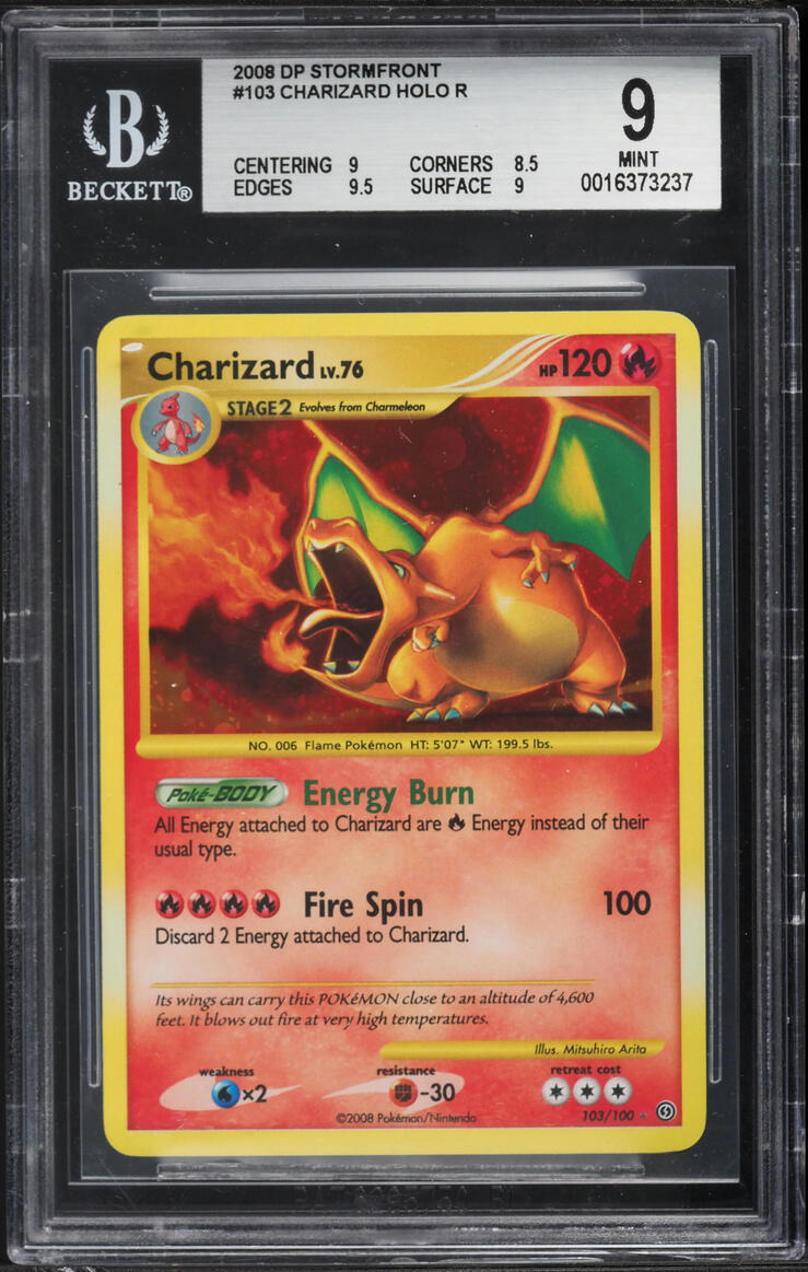 2008 Pokemon Diamond & Pearl Stormfront Holo Charizard #103 BGS 9 MINT