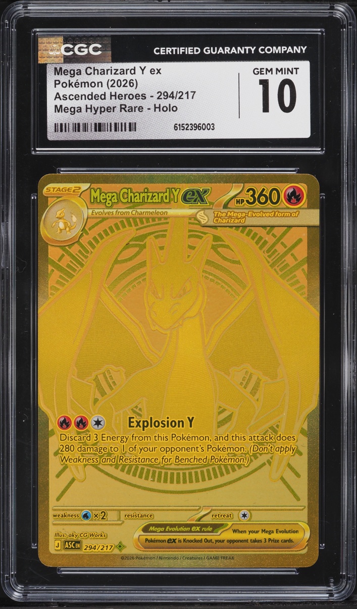 2026 Pokemon Mega Evolution Ascended Heroes MHR Mega Charizard Y Ex #294 CGC 10 GEM MINT