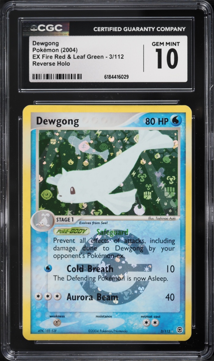 2004 Pokemon EX Fire Red & Leaf Green Reverse Holo Dewgong #3 CGC 10 GEM MINT