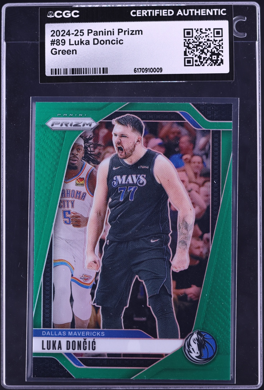 2024 Panini Prizm Green Luka Doncic #89 CGC AUTH