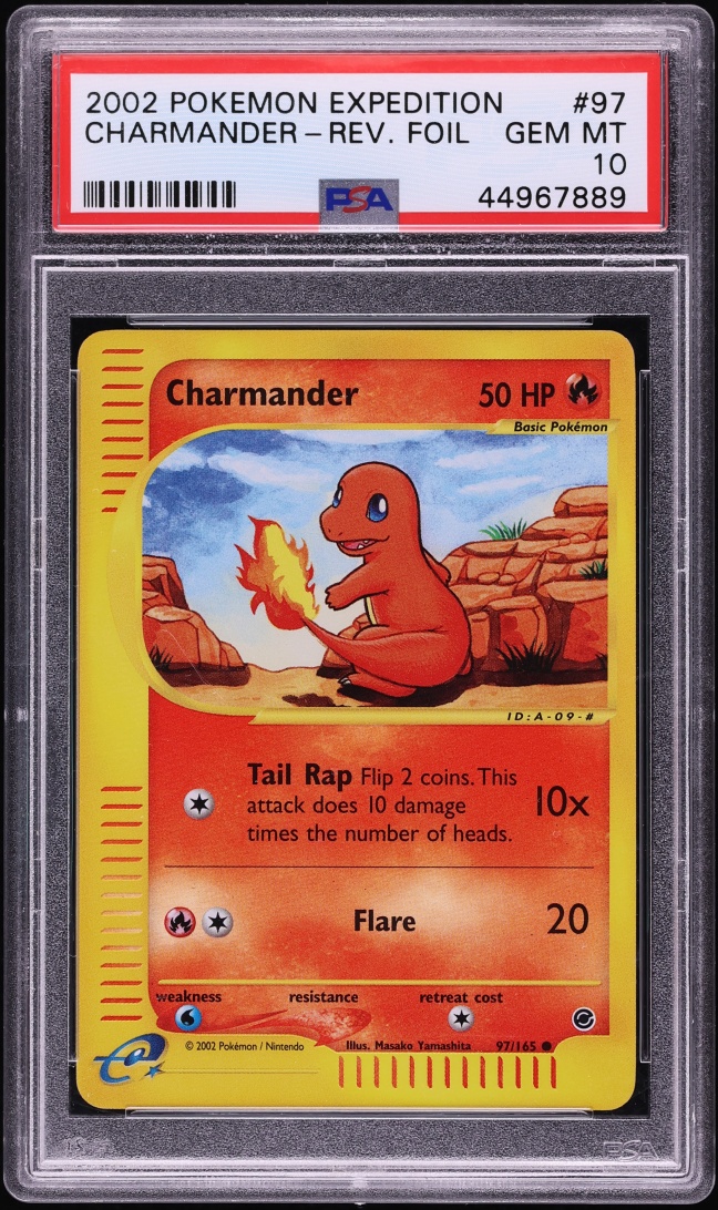 2002 Pokemon Expedition Reverse Holo Charmander #97 PSA 10 GEM MINT